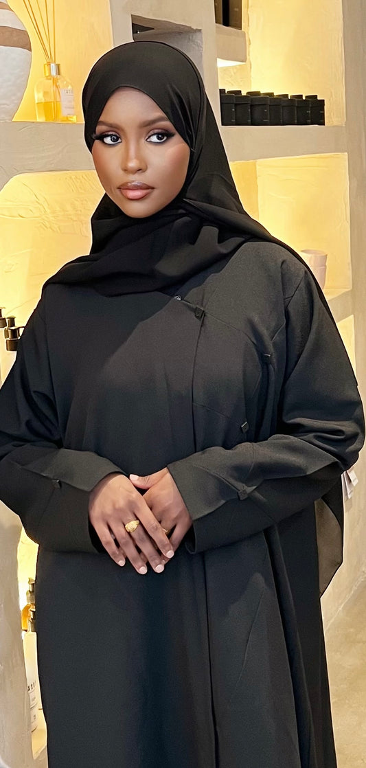 Smart abaya with matching scarf