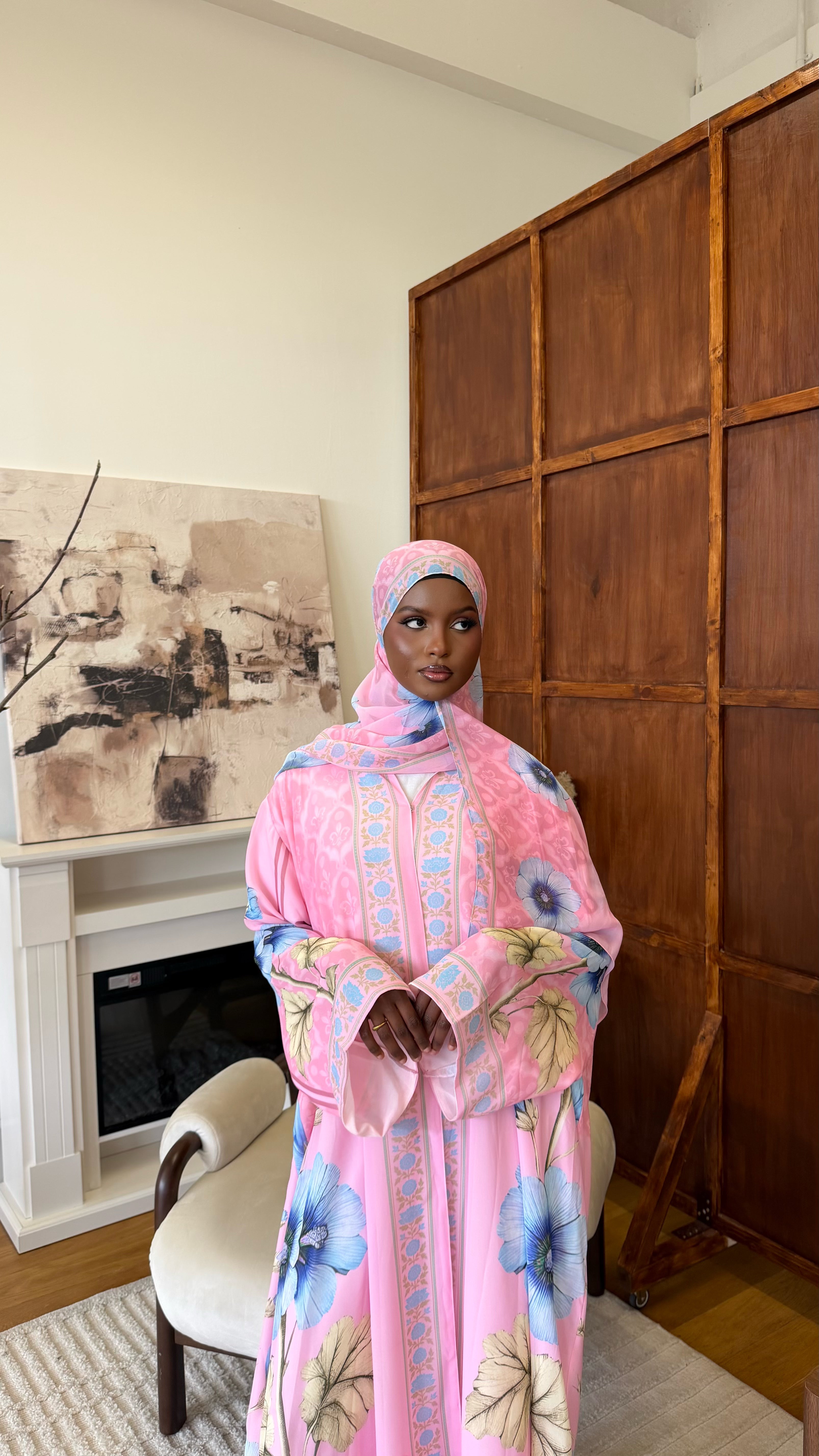 Rose abaya in pink