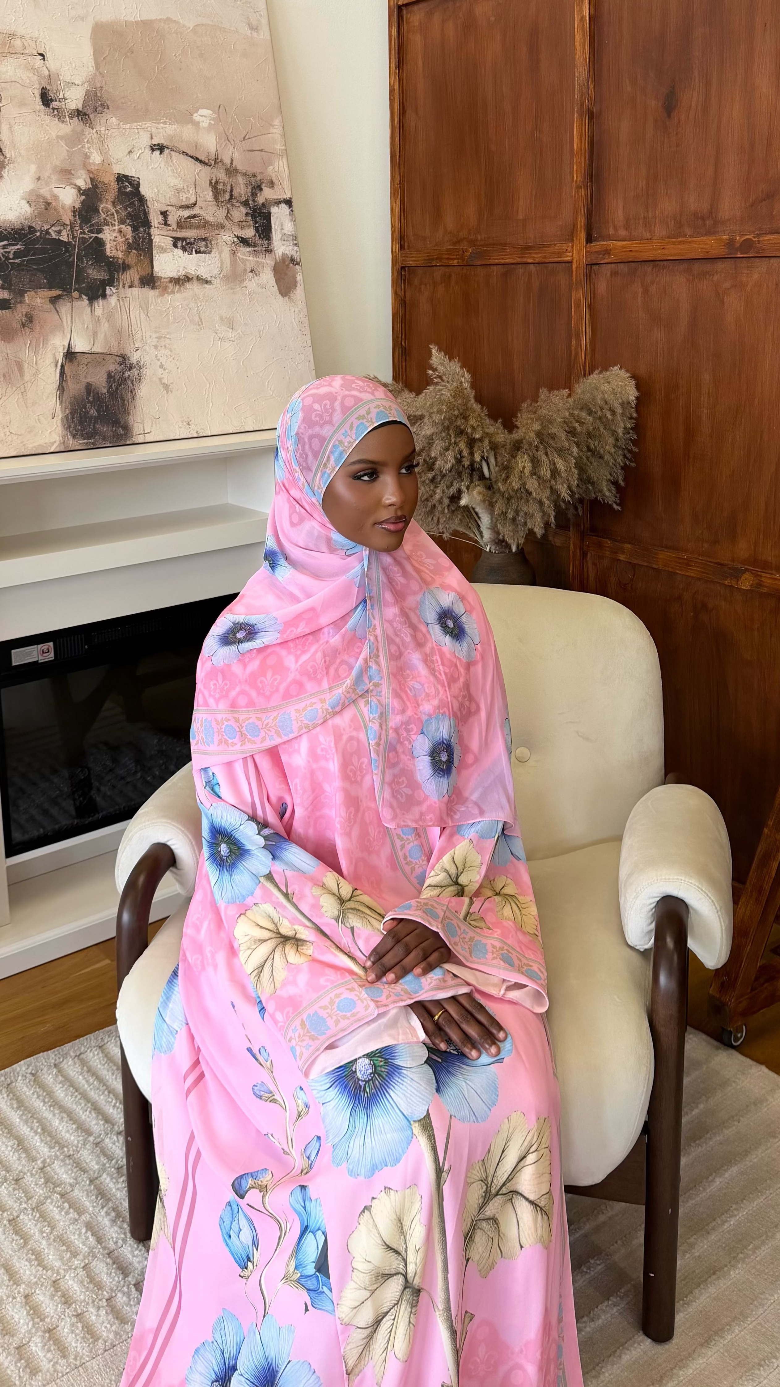 Rose abaya in pink