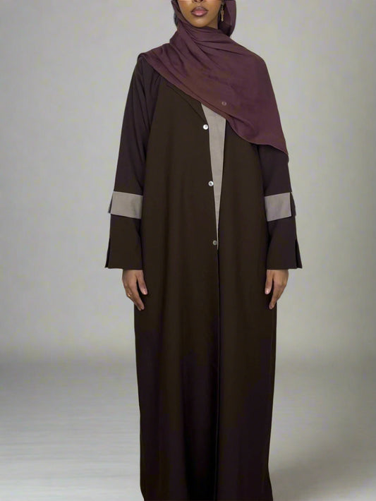 Brown Blazer Abaya