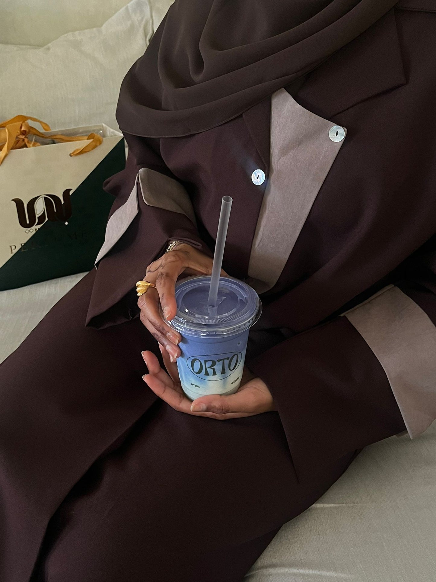 Brown Blazer Abaya