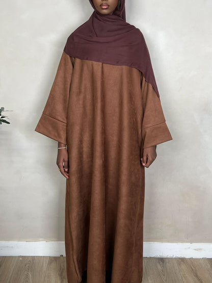 Brown closed Abaya