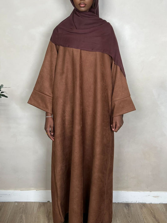 Brown closed Abaya