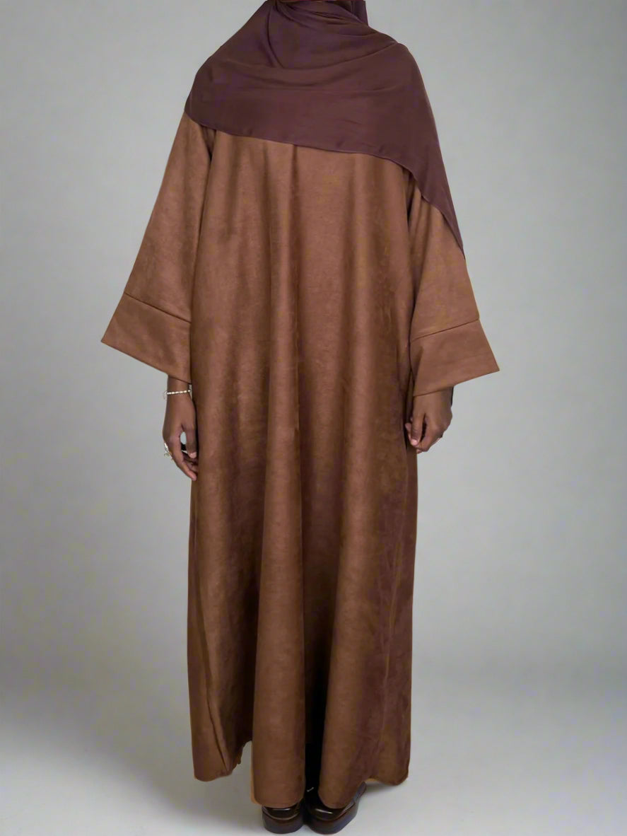 Brown closed Abaya