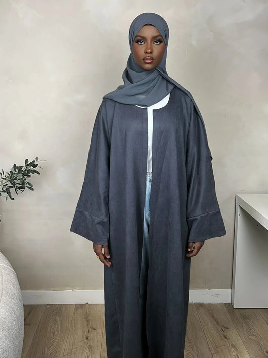 Grey Winter Abaya for Women