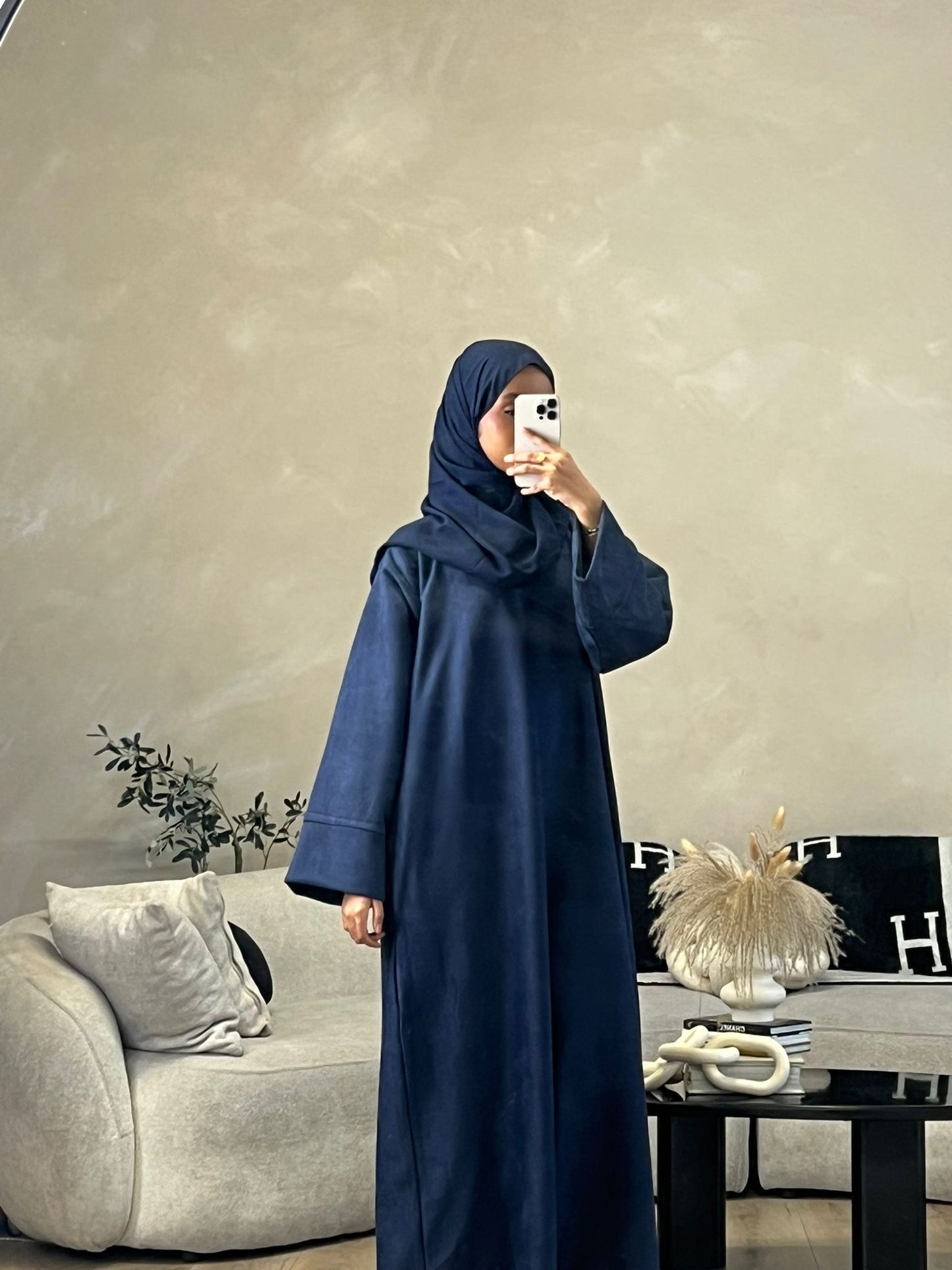 Navy blue -Closed Abaya