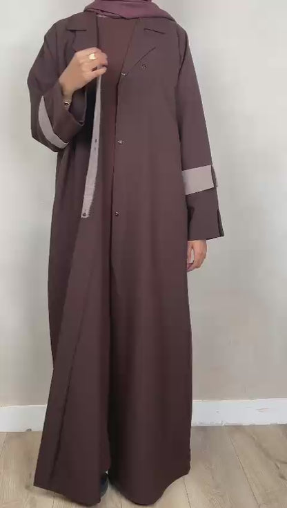 Brown Blazer Abaya